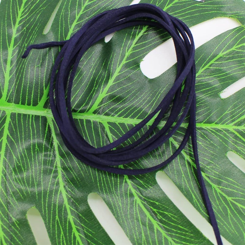 Pamir Tong Faux Leather Cord for Jewelry Making 100 Yards 2.6mm Thin Suede String Rope Midnight Blue Bracelet Cords DIY Crafts String for Necklace-Dream Catcher Supplies-Hat- Walking Stick - Image 5